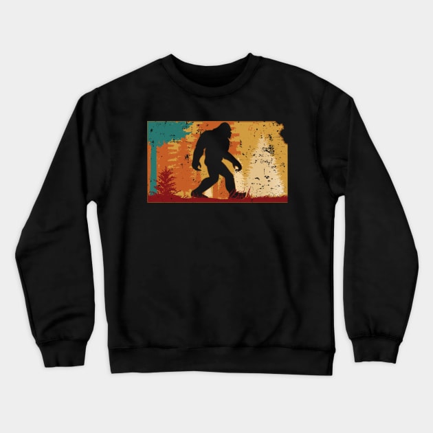 Bigfoot Retro Vintage Sasquatch Kansas Crewneck Sweatshirt by ryanjaycruz